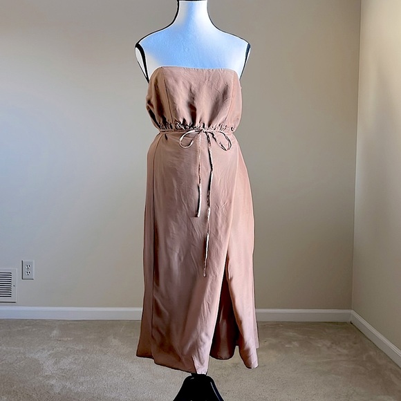 Manila Grace - Silk Blend Strapless Wrap Dress - IT 46 / US 6-8 - Made in Italy - Picture 1 of 8